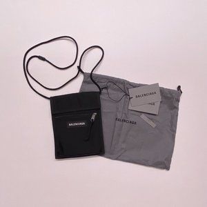 Balenciaga Black Explorer Nylon Crossbody Bag